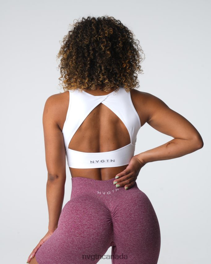 NVGTN Fitness Women Empower Seamless Bra White HJXFTJ2