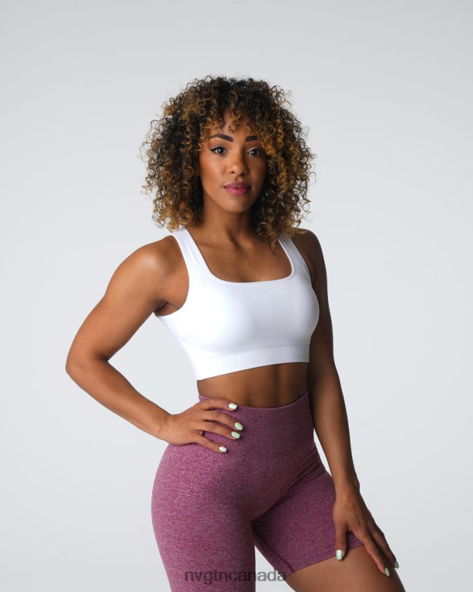 NVGTN Fitness Women Empower Seamless Bra White HJXFTJ2