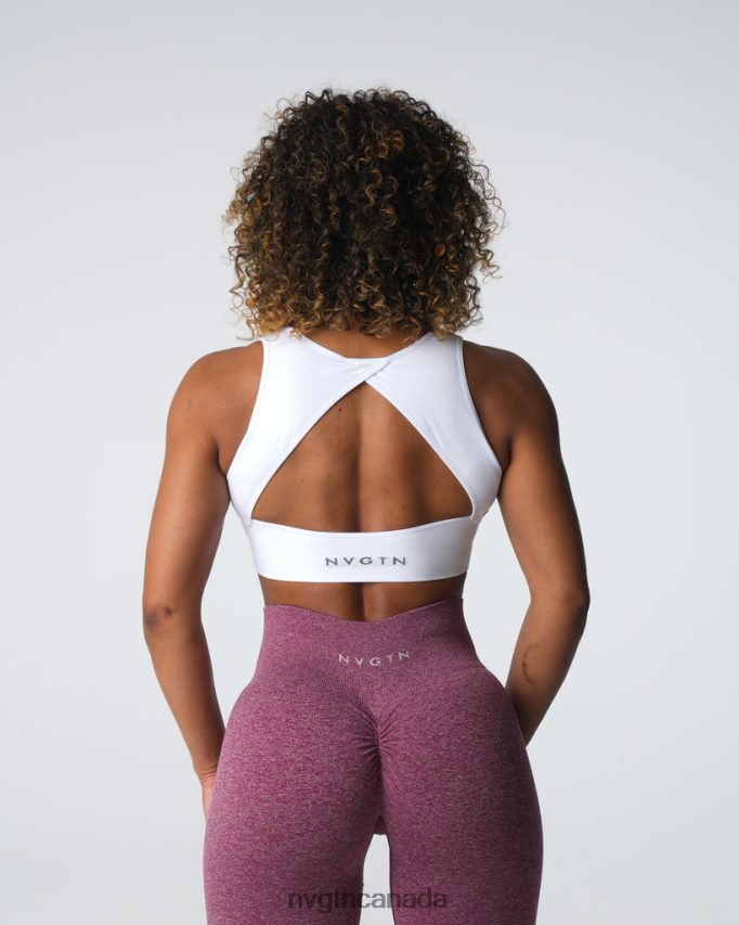 NVGTN Fitness Women Empower Seamless Bra White HJXFTJ2