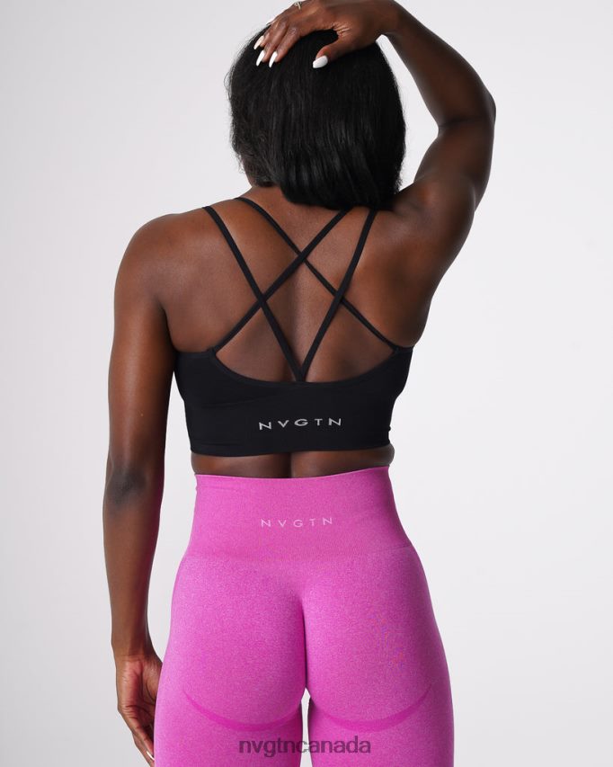 NVGTN Fitness Women Flourish Seamless Bra Black HJXFTJ162