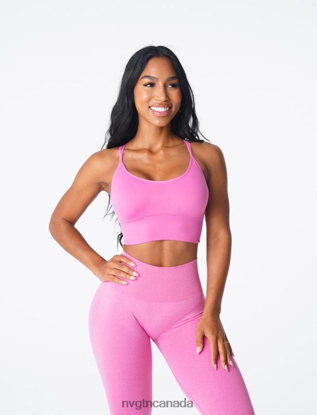 NVGTN Fitness Women Flourish Seamless Bra Bubble Gum Pink HJXFTJ168