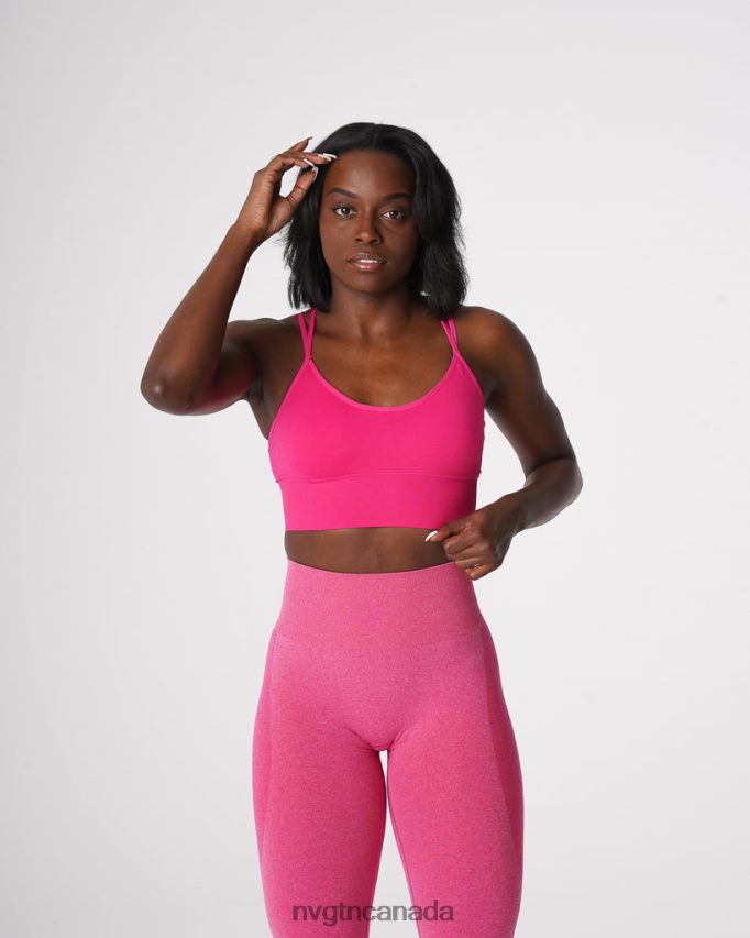 NVGTN Fitness Women Flourish Seamless Bra Fuchsia HJXFTJ58