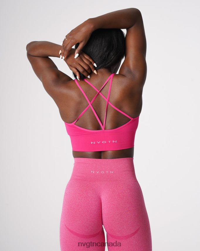 NVGTN Fitness Women Flourish Seamless Bra Fuchsia HJXFTJ58
