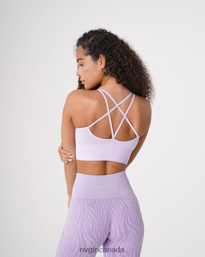 NVGTN Fitness Women Flourish Seamless Bra Lavender HJXFTJ59
