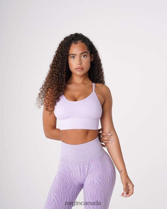 NVGTN Fitness Women Flourish Seamless Bra Lavender HJXFTJ59
