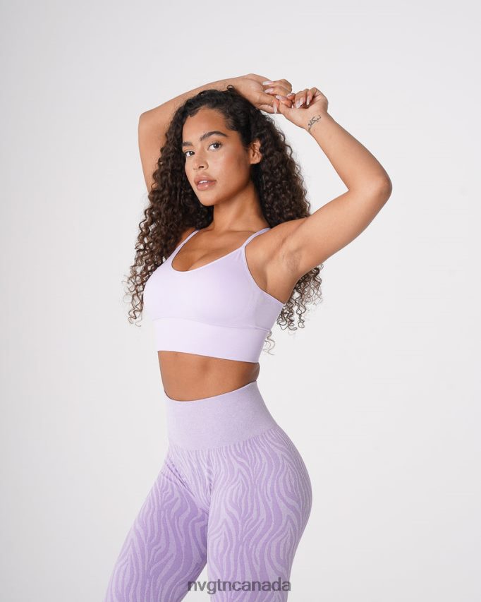 NVGTN Fitness Women Flourish Seamless Bra Lavender HJXFTJ59