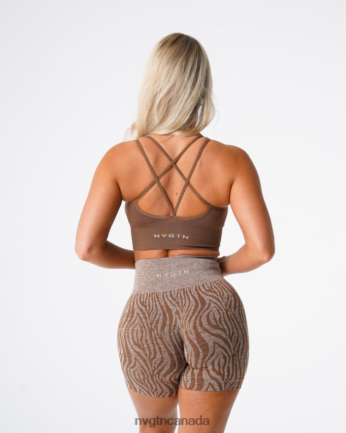 NVGTN Fitness Women Flourish Seamless Bra Mocha HJXFTJ56