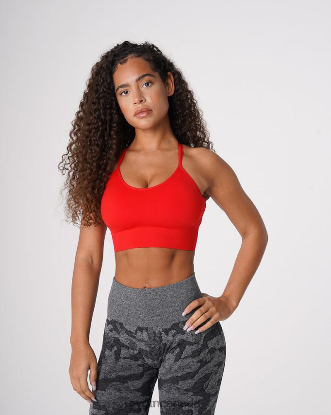 NVGTN Fitness Women Flourish Seamless Bra Scarlet HJXFTJ60