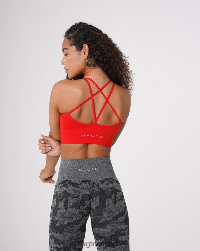 NVGTN Fitness Women Flourish Seamless Bra Scarlet HJXFTJ60
