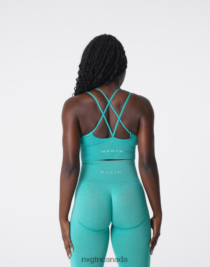 NVGTN Fitness Women Flourish Seamless Bra Turquoise HJXFTJ169