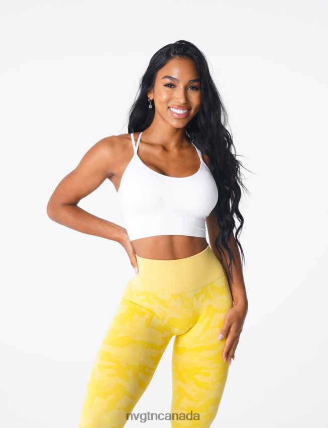 NVGTN Fitness Women Flourish Seamless Bra White HJXFTJ163