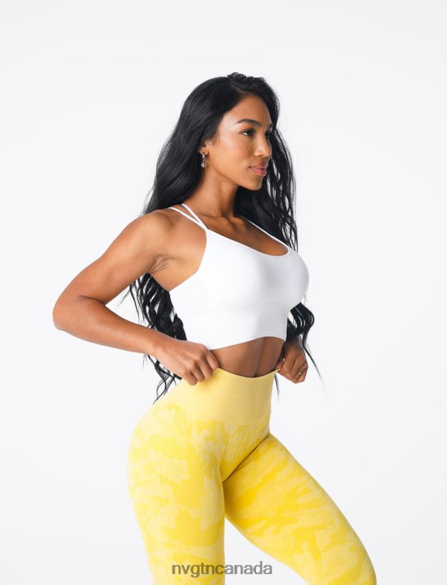 NVGTN Fitness Women Flourish Seamless Bra White HJXFTJ163