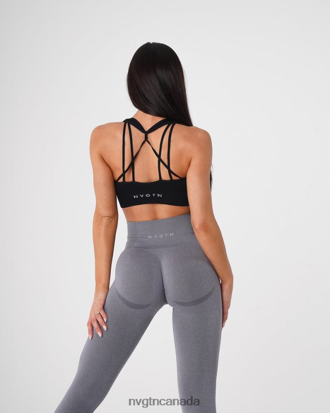 NVGTN Fitness Women Galaxy Ribbed Seamless Bra Black HJXFTJ158