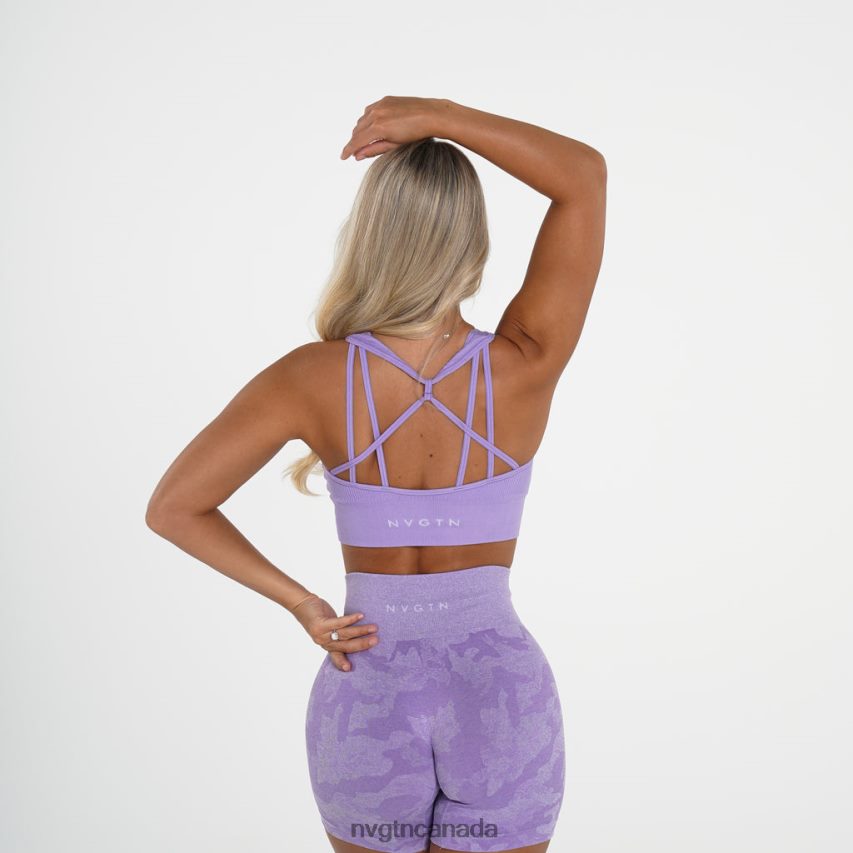 NVGTN Fitness Women Galaxy Ribbed Seamless Bra Iris HJXFTJ244