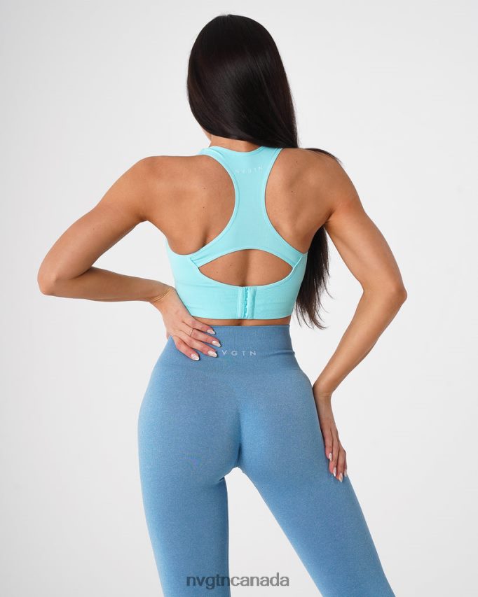 NVGTN Fitness Women Ignite Seamless Bra Aqua HJXFTJ45