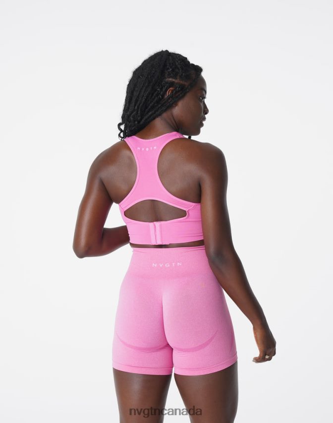 NVGTN Fitness Women Ignite Seamless Bra Bubble Gum Pink HJXFTJ179