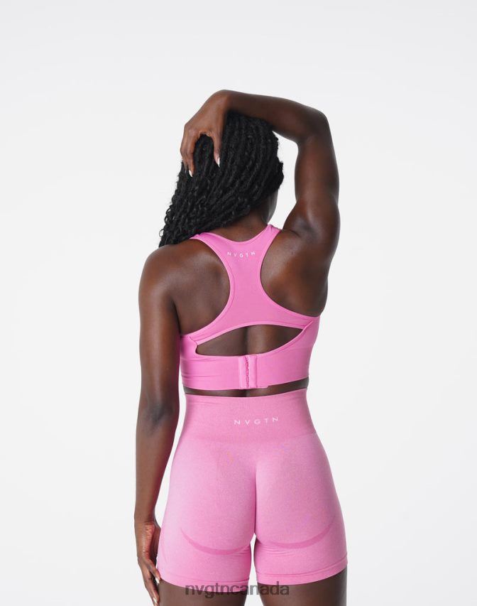 NVGTN Fitness Women Ignite Seamless Bra Bubble Gum Pink HJXFTJ179