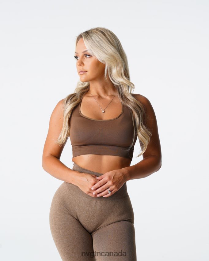 NVGTN Fitness Women Ignite Seamless Bra Mocha HJXFTJ178