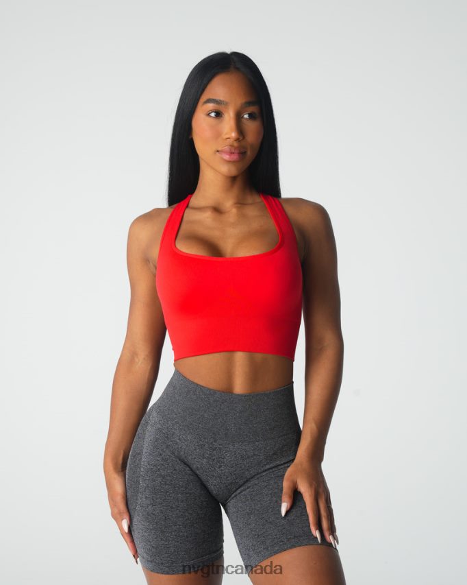 NVGTN Fitness Women Ignite Seamless Bra Scarlet HJXFTJ44