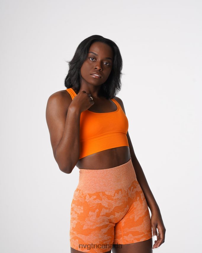 NVGTN Fitness Women Ignite Seamless Bra Tangerine HJXFTJ43
