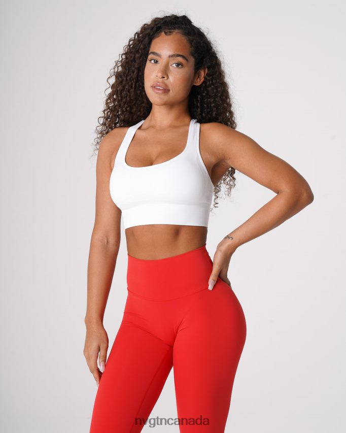 NVGTN Fitness Women Ignite Seamless Bra White HJXFTJ41