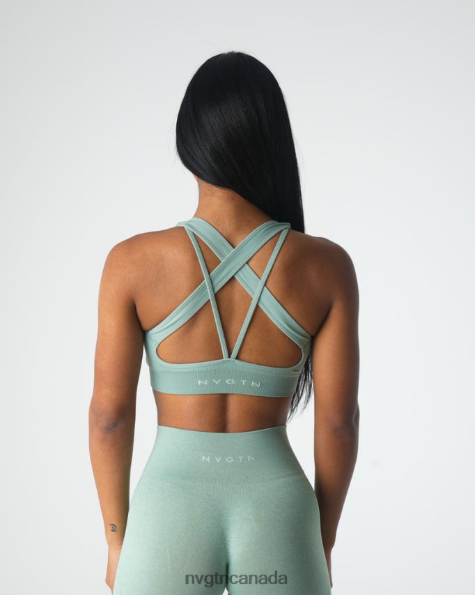 NVGTN Fitness Women Inspire Seamless Bra Sage Green HJXFTJ39