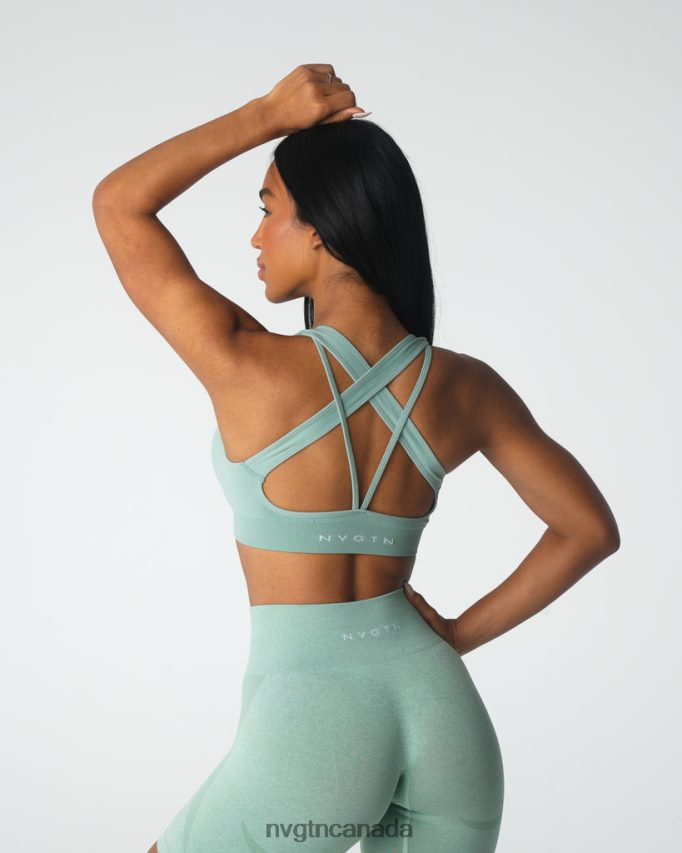 NVGTN Fitness Women Inspire Seamless Bra Sage Green HJXFTJ39