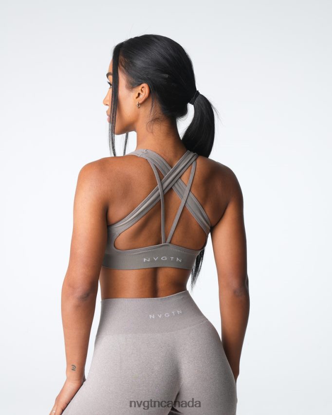 NVGTN Fitness Women Inspire Seamless Bra Taupe HJXFTJ16