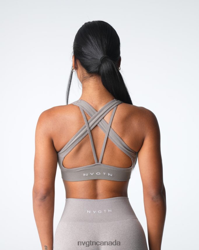 NVGTN Fitness Women Inspire Seamless Bra Taupe HJXFTJ16