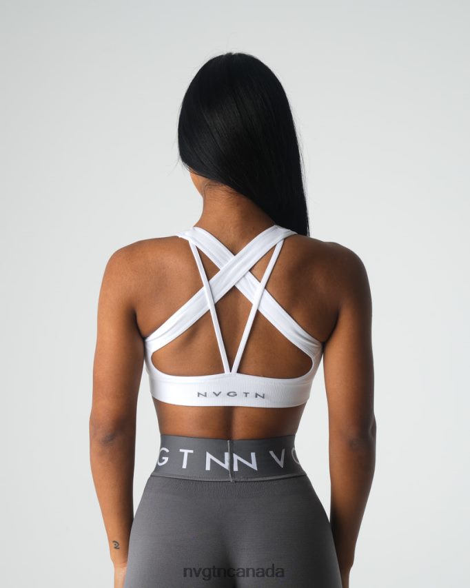 NVGTN Fitness Women Inspire Seamless Bra White HJXFTJ14