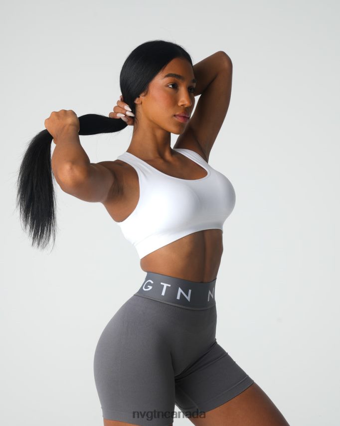 NVGTN Fitness Women Inspire Seamless Bra White HJXFTJ14