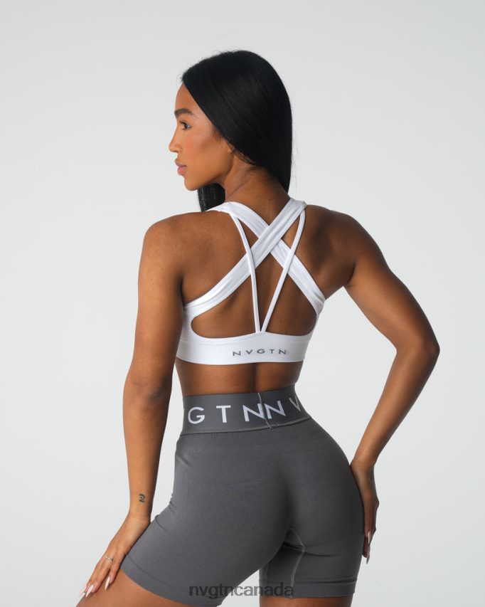 NVGTN Fitness Women Inspire Seamless Bra White HJXFTJ14