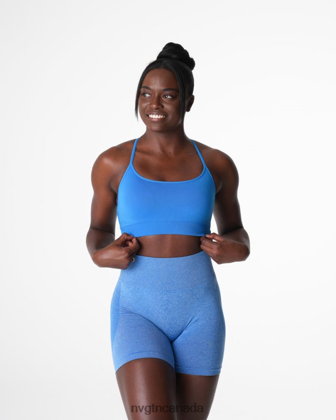 NVGTN Fitness Women Invincible Seamless Bra Ocean Blue HJXFTJ30