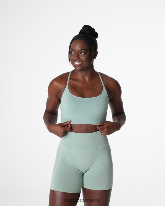 NVGTN Fitness Women Invincible Seamless Bra Sage Green HJXFTJ29