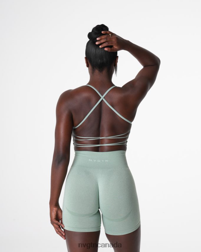 NVGTN Fitness Women Invincible Seamless Bra Sage Green HJXFTJ29