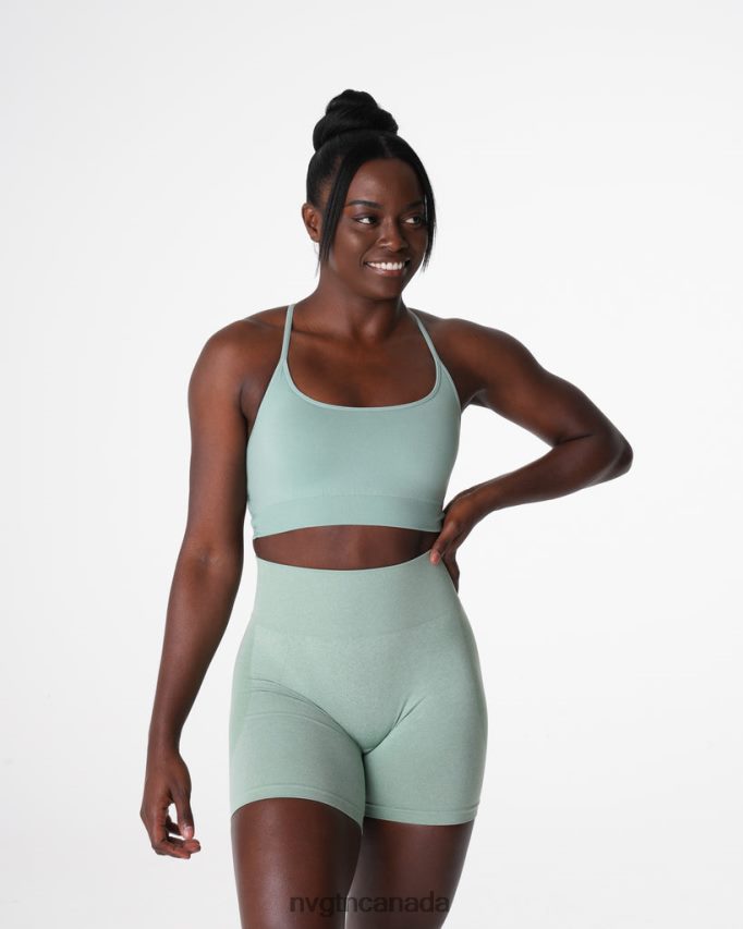 NVGTN Fitness Women Invincible Seamless Bra Sage Green HJXFTJ29