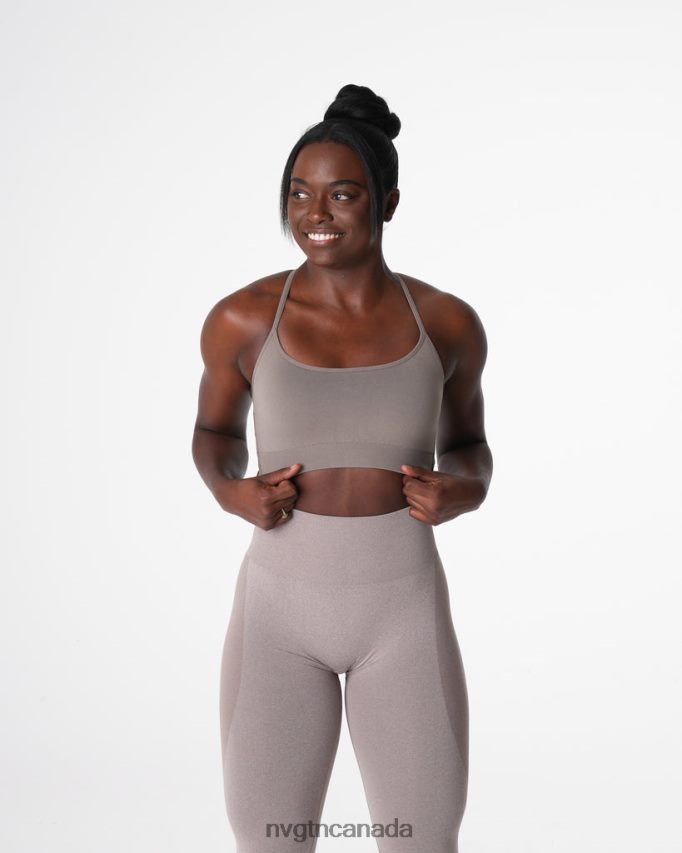 NVGTN Fitness Women Invincible Seamless Bra Taupe HJXFTJ27