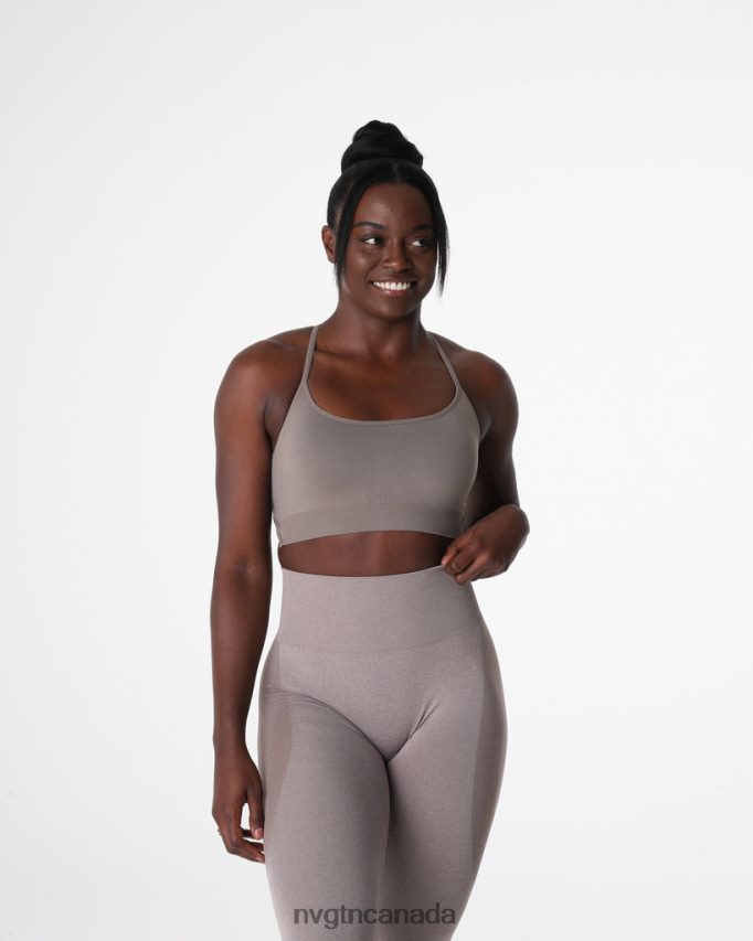 NVGTN Fitness Women Invincible Seamless Bra Taupe HJXFTJ27