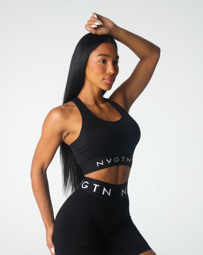 NVGTN Fitness Women Legacy Sport Seamless Bra Black HJXFTJ21