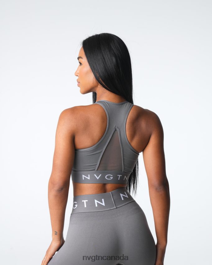 NVGTN Fitness Women Legacy Sport Seamless Bra Charcoal HJXFTJ22