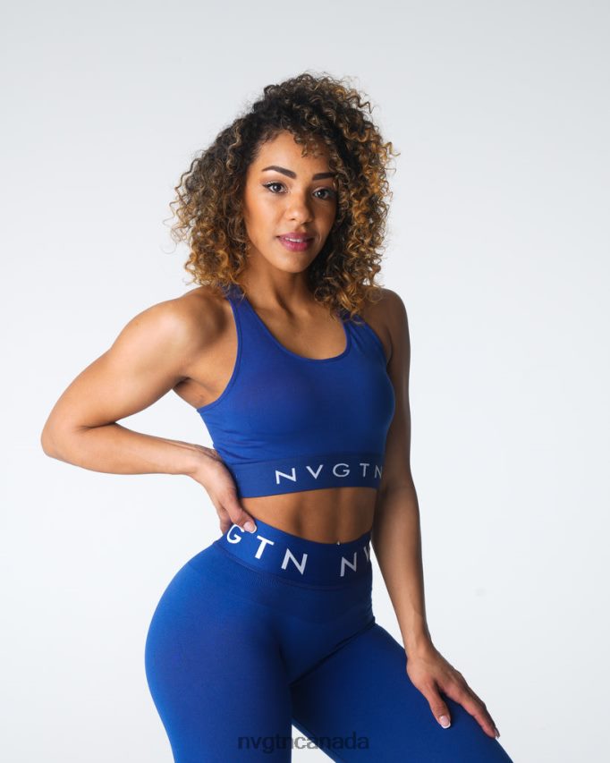 NVGTN Fitness Women Legacy Sport Seamless Bra Navy HJXFTJ32