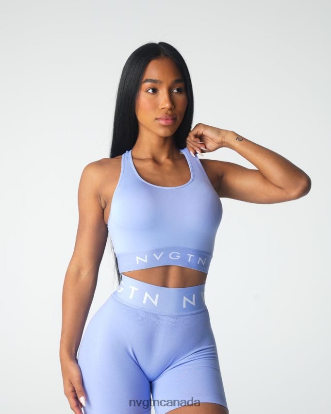 NVGTN Fitness Women Legacy Sport Seamless Bra Periwinkle HJXFTJ24