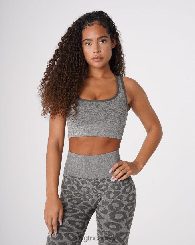 NVGTN Fitness Women Leopard Eclipse Seamless Bra Khaki Green HJXFTJ219