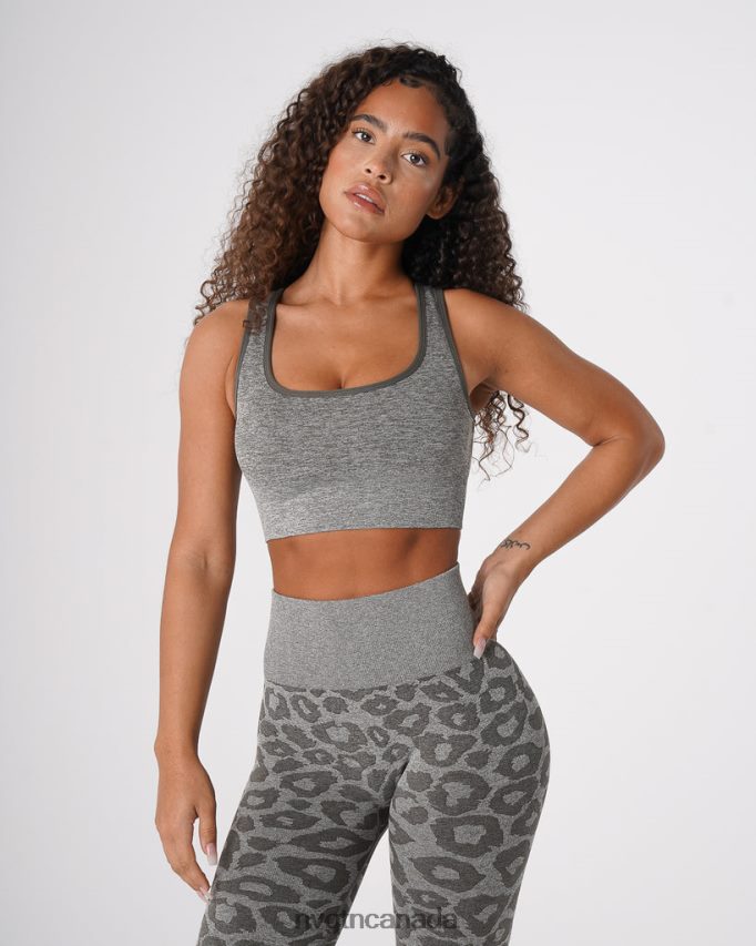 NVGTN Fitness Women Leopard Eclipse Seamless Bra Khaki Green HJXFTJ219