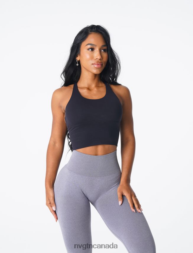 NVGTN Fitness Women Matrix Bra Top Black HJXFTJ81