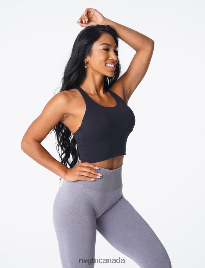 NVGTN Fitness Women Matrix Bra Top Black HJXFTJ81