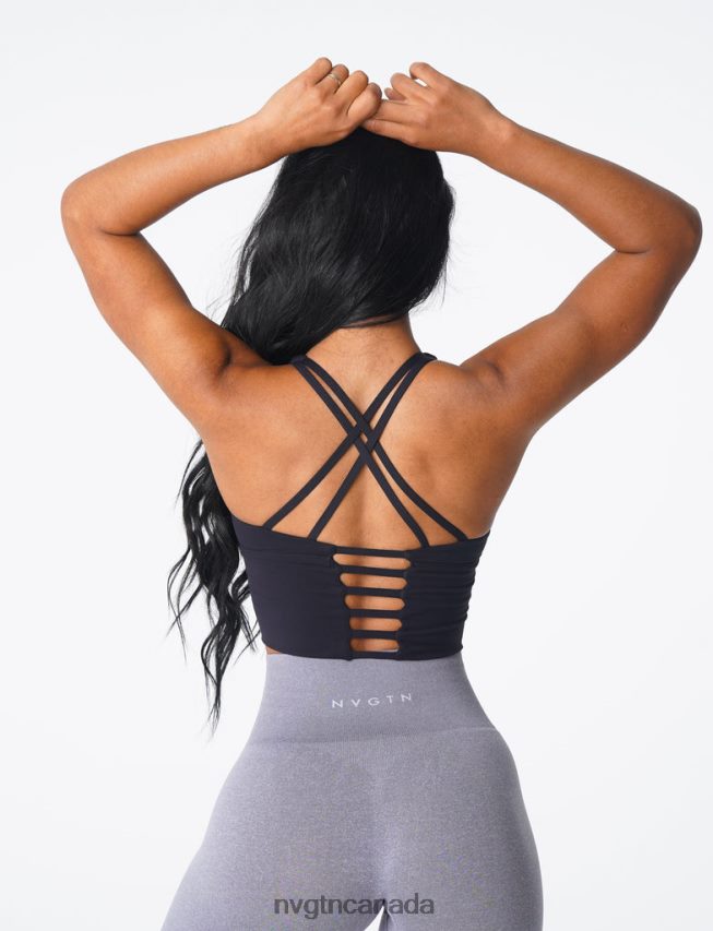 NVGTN Fitness Women Matrix Bra Top Black HJXFTJ81