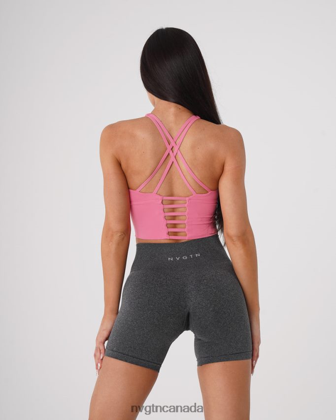 NVGTN Fitness Women Matrix Bra Top Coral HJXFTJ85