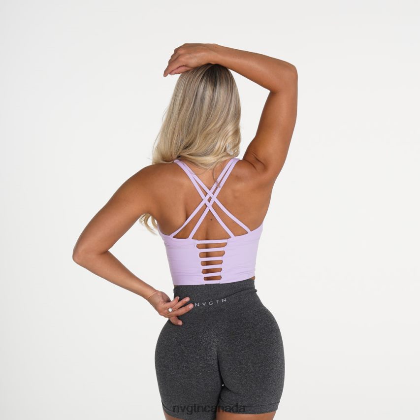 NVGTN Fitness Women Matrix Bra Top Lilac HJXFTJ89