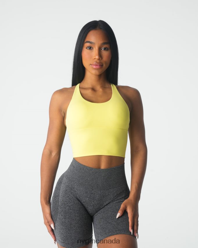 NVGTN Fitness Women Matrix Bra Top Pastel Yellow HJXFTJ88